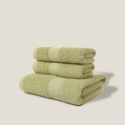 Green Cotton Bath Towel