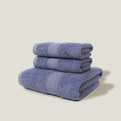 Blue Cotton Bath Towel