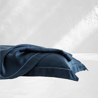 Dark Blue Silk  Pillowcase