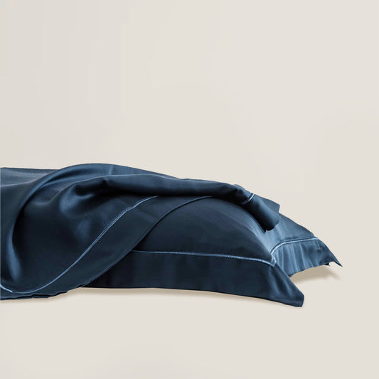 Dark Blue Silk  Pillowcase