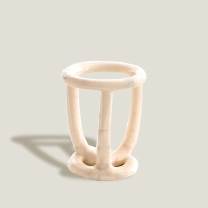 Beige Ceramic Toothbrush Holder