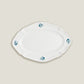 Blue White Bird Oval Dinner Plates