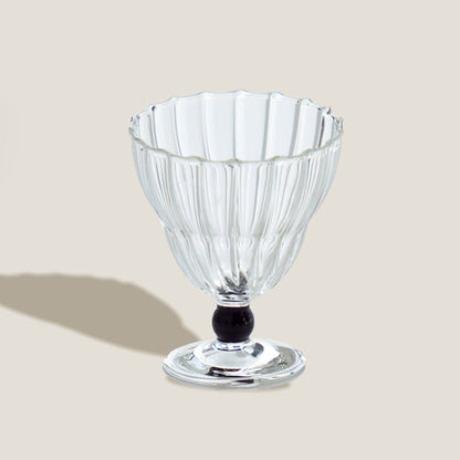 Black Dot Glass Goblet