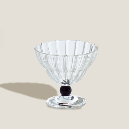 Black Dot Glass Goblet