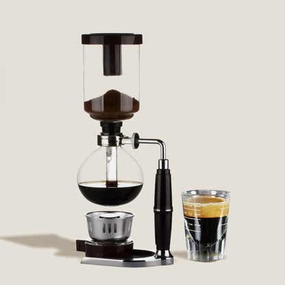 Black Glass Siphon Coffee Machine