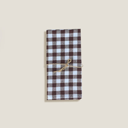 Black Plaid Napkin Set