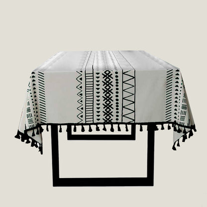 Black Tassel Tablecloth