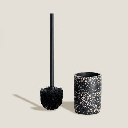 Black Terrazzo Bathroom Accessory Set