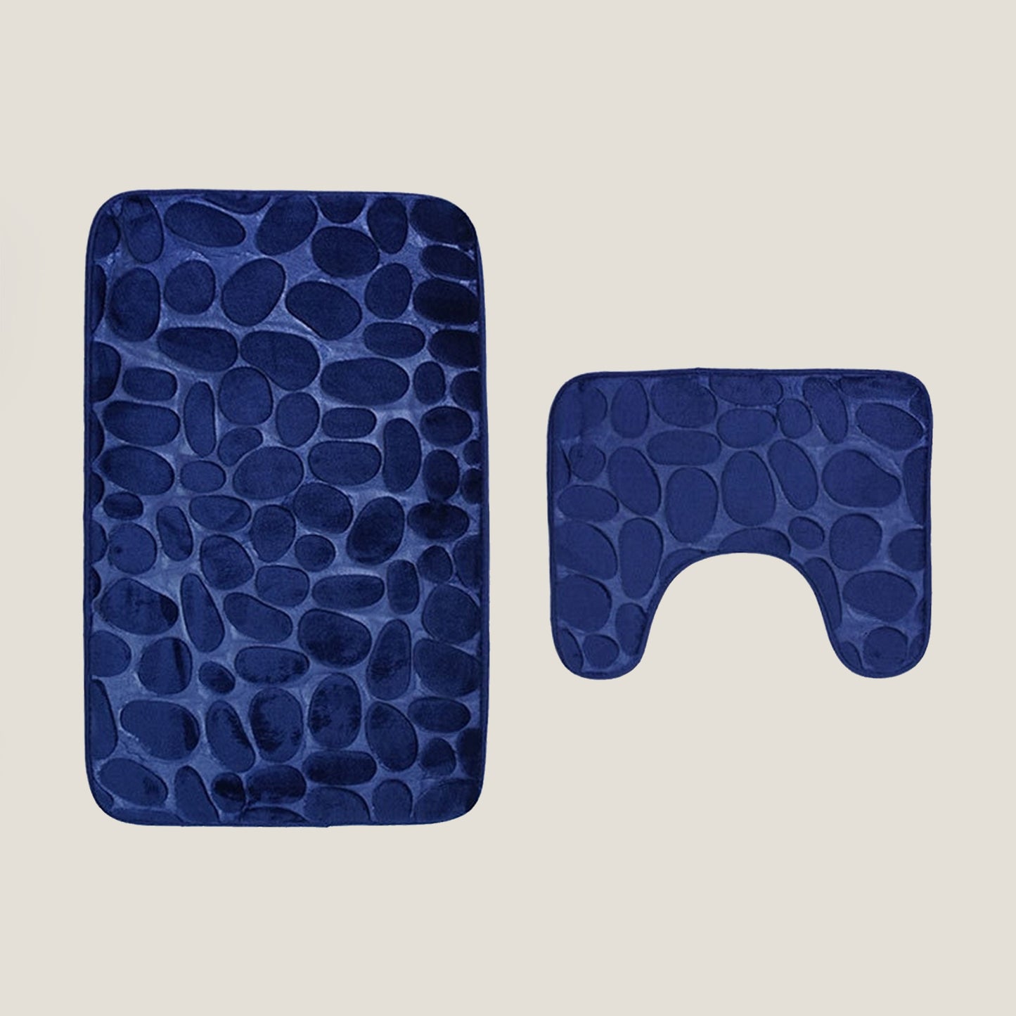 Set De Alfombrillas De Baño De Piedra Azul