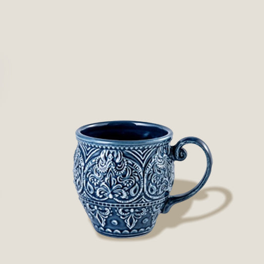 Blue Embossed Mug