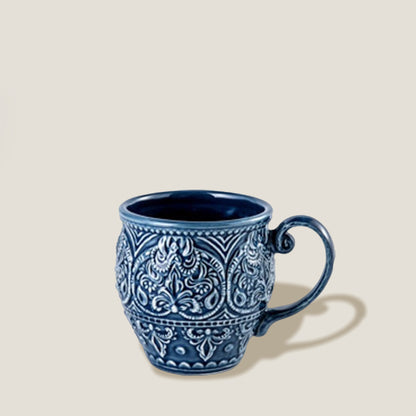 Blue Embossed Mug