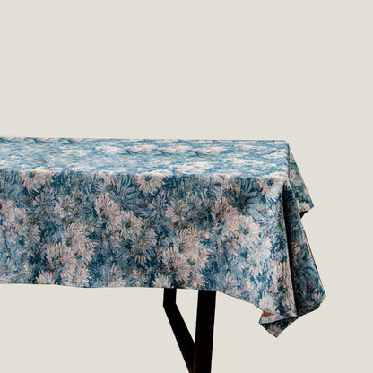 Blue Floral Tablecloth