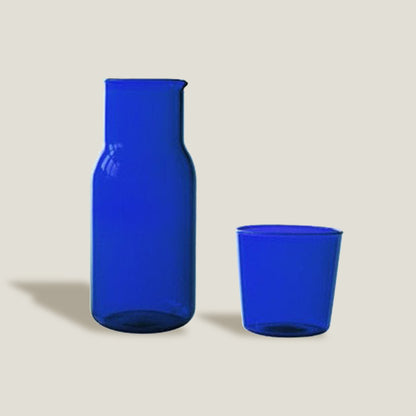 Blue Glass Jug Set