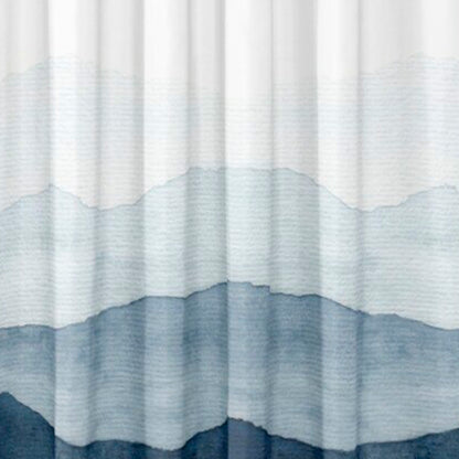 Blue Mountain Watercolor Shower Curtain