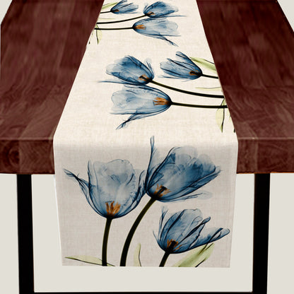 Blue Tulip Table Runner