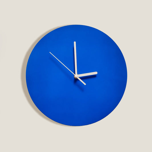 Reloj De Pared Redondo Azul