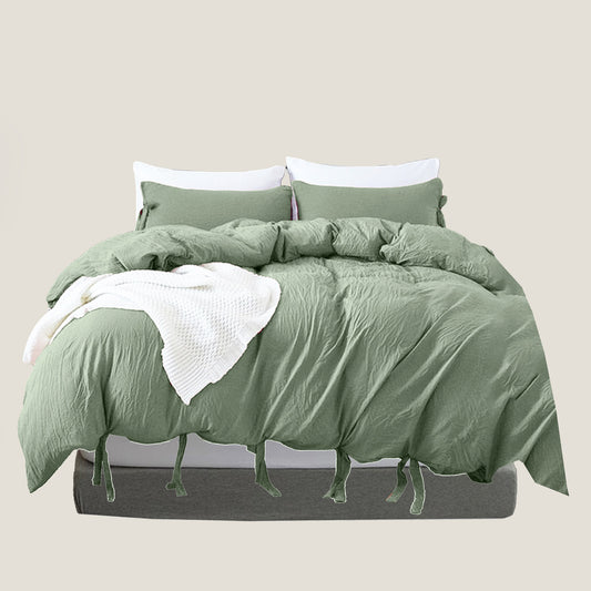 Green Bow knot Bedding Set