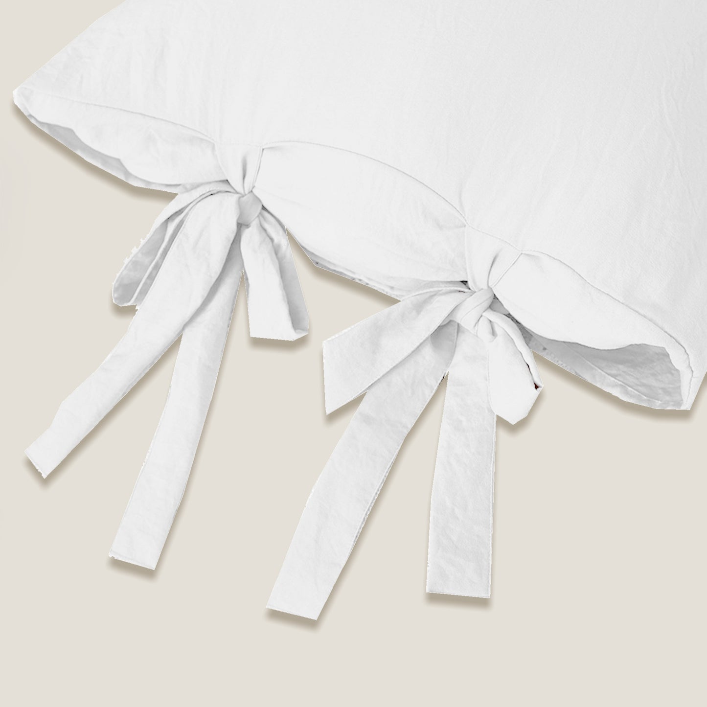 White Bow knot Bedding Set