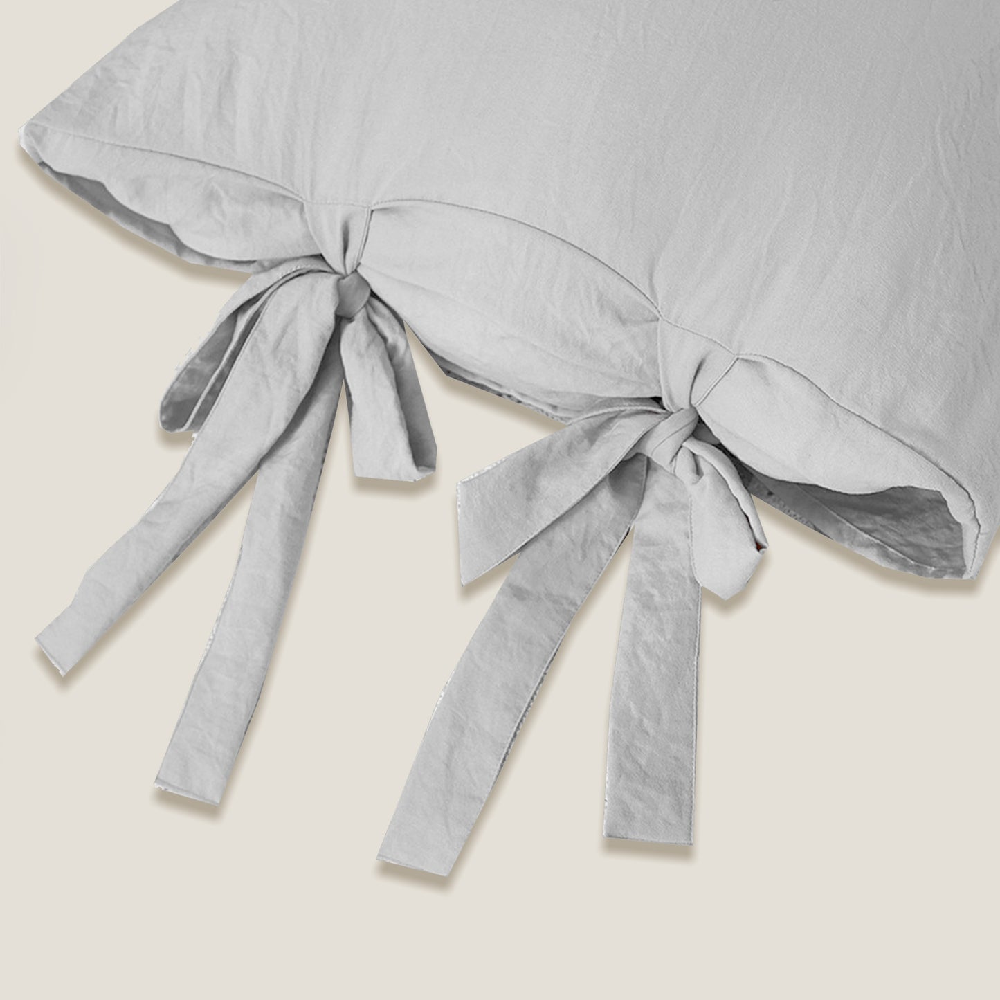 Gray Bow knot Bedding Set