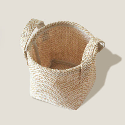 Braided Beige Storage Basket