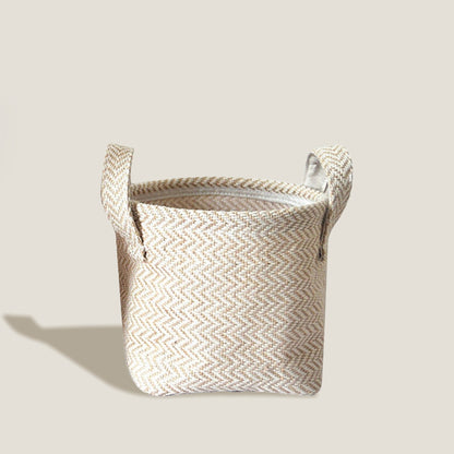 Braided Beige Storage Basket