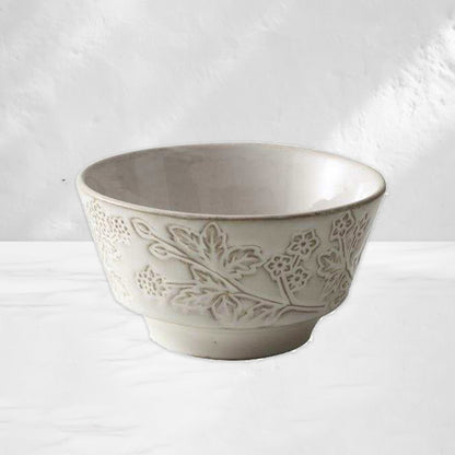 Cream Embossed Bowls