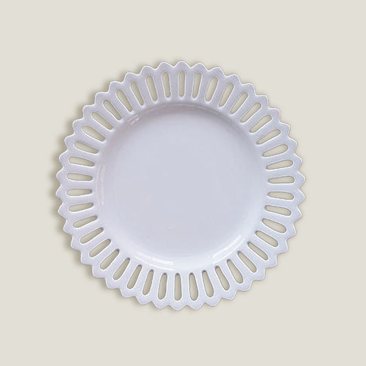 White Hollow Embossed Plates
