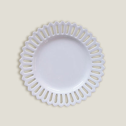 White Hollow Embossed Plates