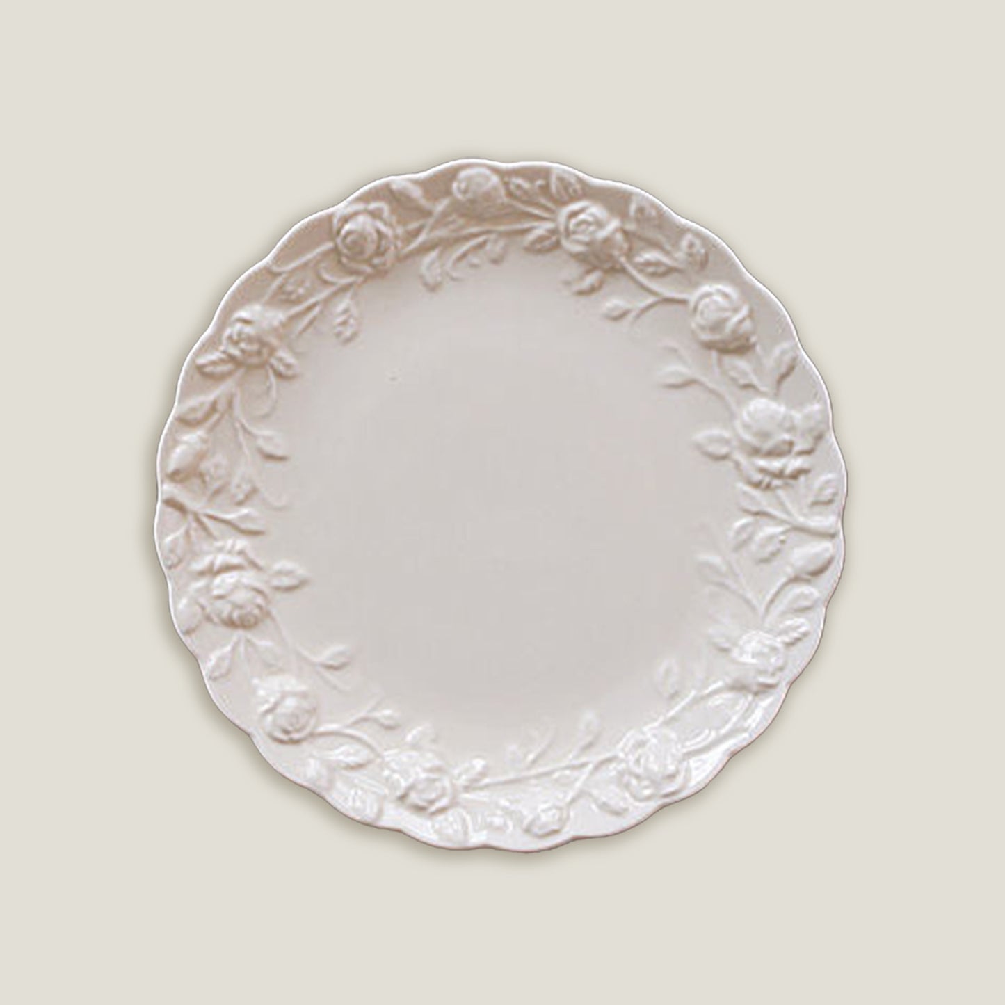 Floral Rose Embossed Plates