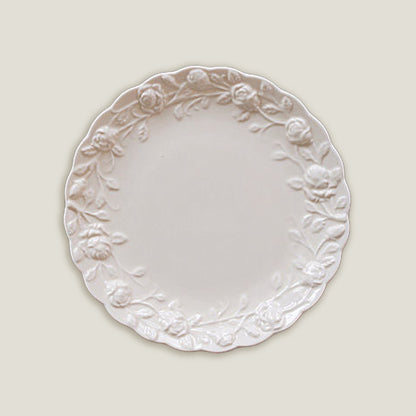 Floral Rose Embossed Plates