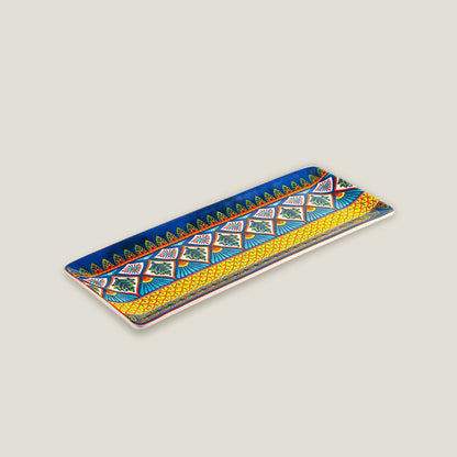 Yellow Morocco Ceramic Rectangular Plate