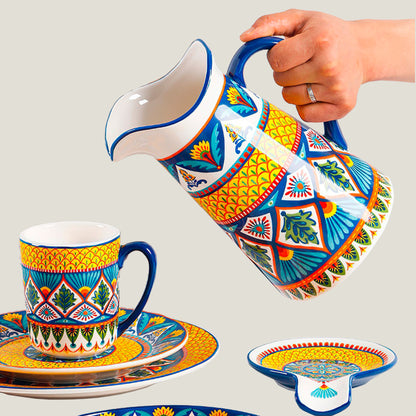 Yellow Morocco Ceramic Kettle