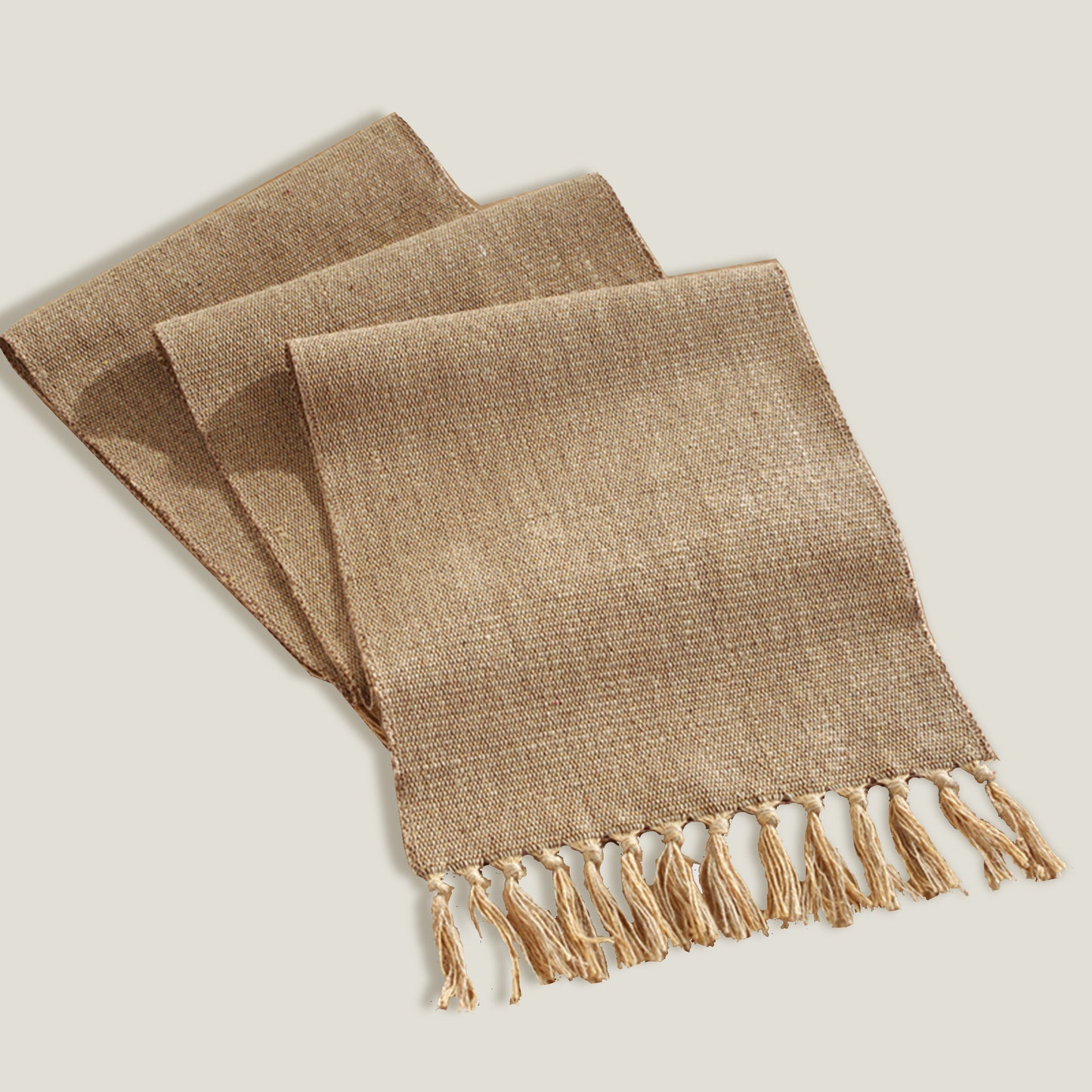 Coffee Tassel Table Runner