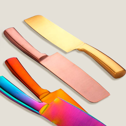 Faca de chef em ouro rosa