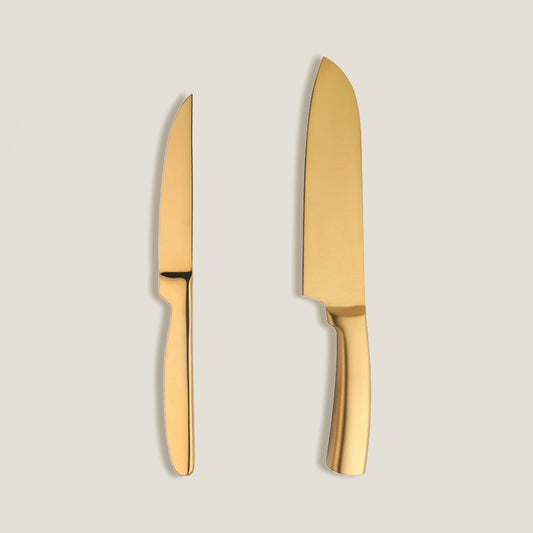 Gold Kitchen Knives Set
