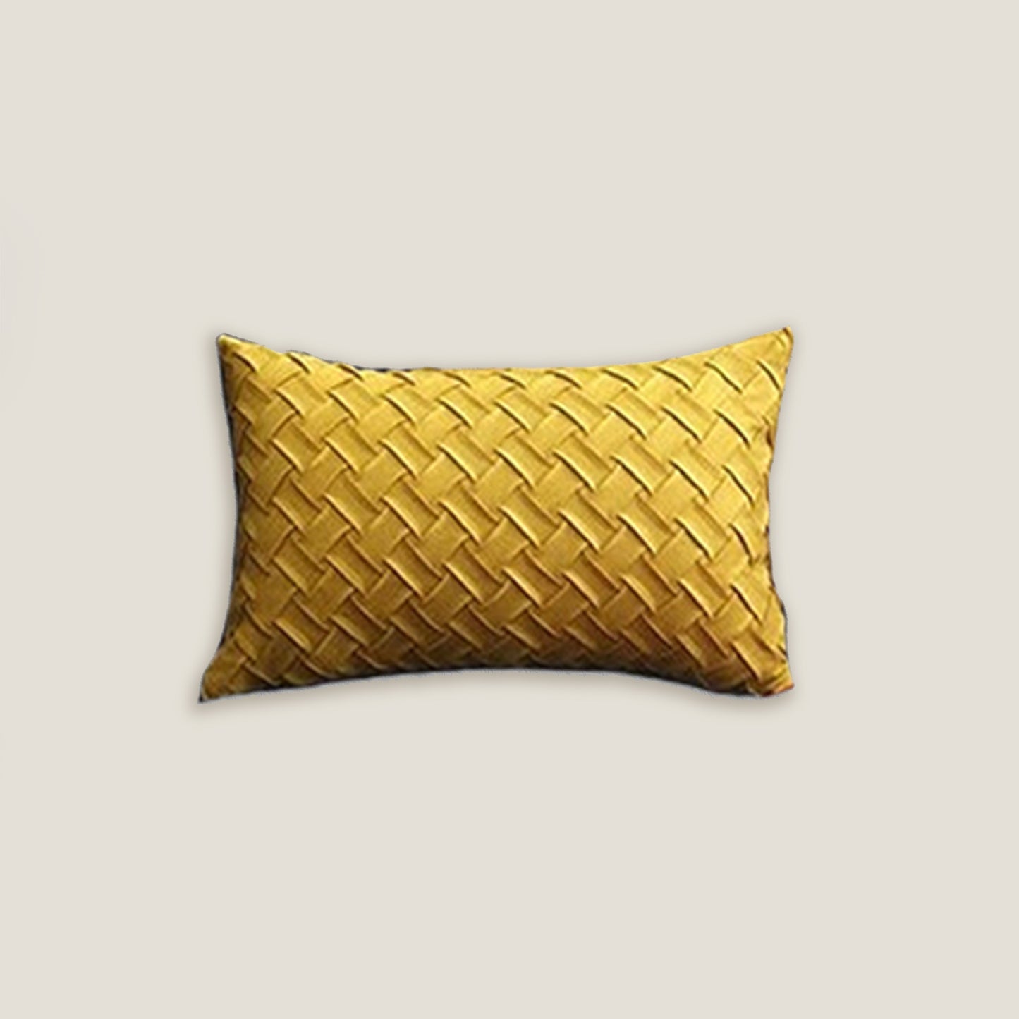 Yellow Woven Cushion Cover