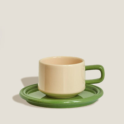 Set De Tazas De Cerámica De Melocotón