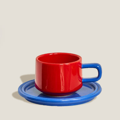 Set De Tazas De Cerámica Rojas