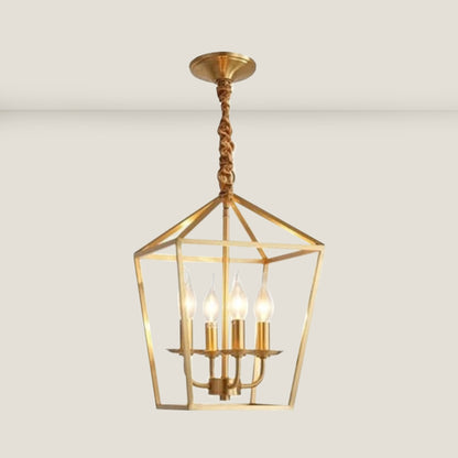 Copper Cage Chandelier