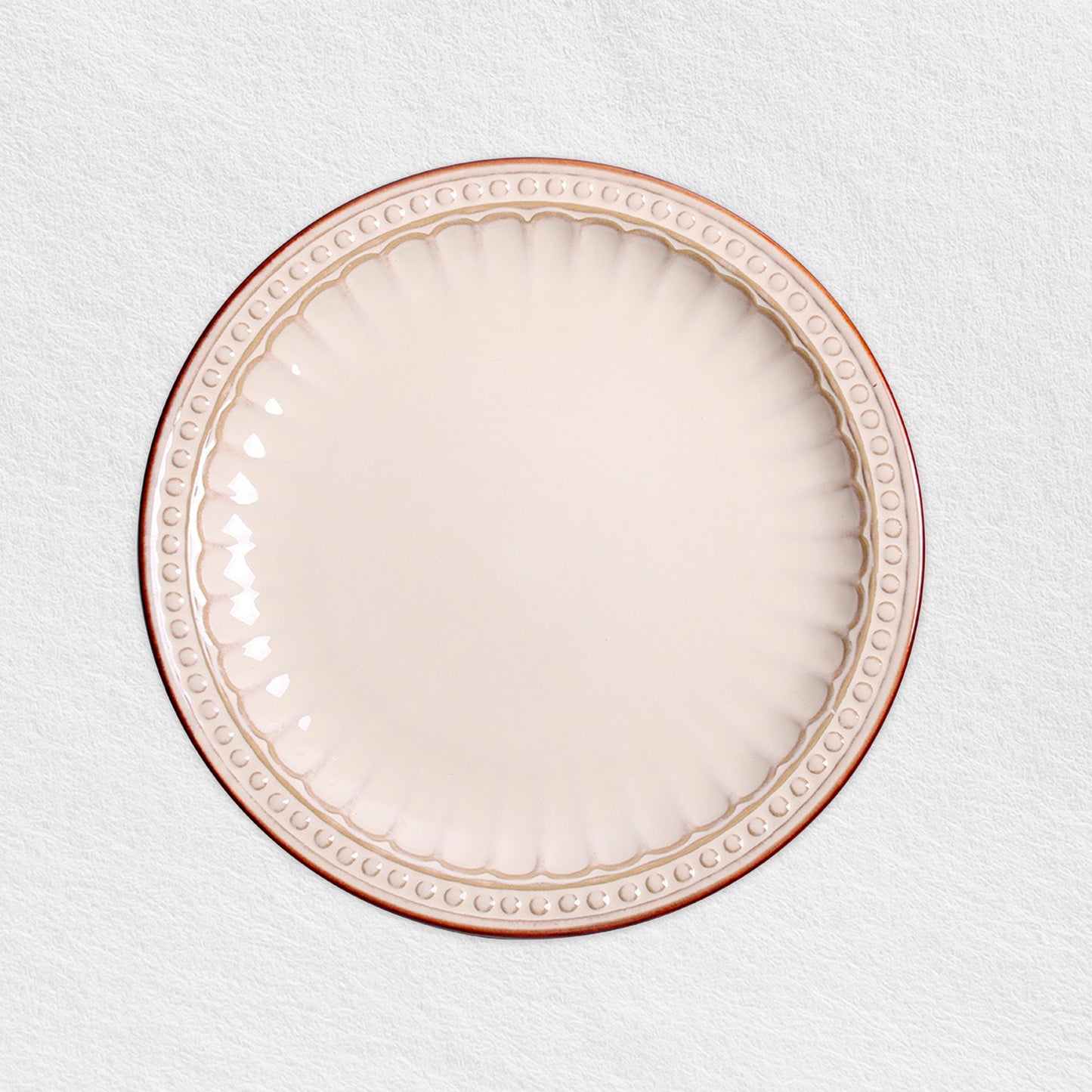 Cream Coffee Dinner Plates