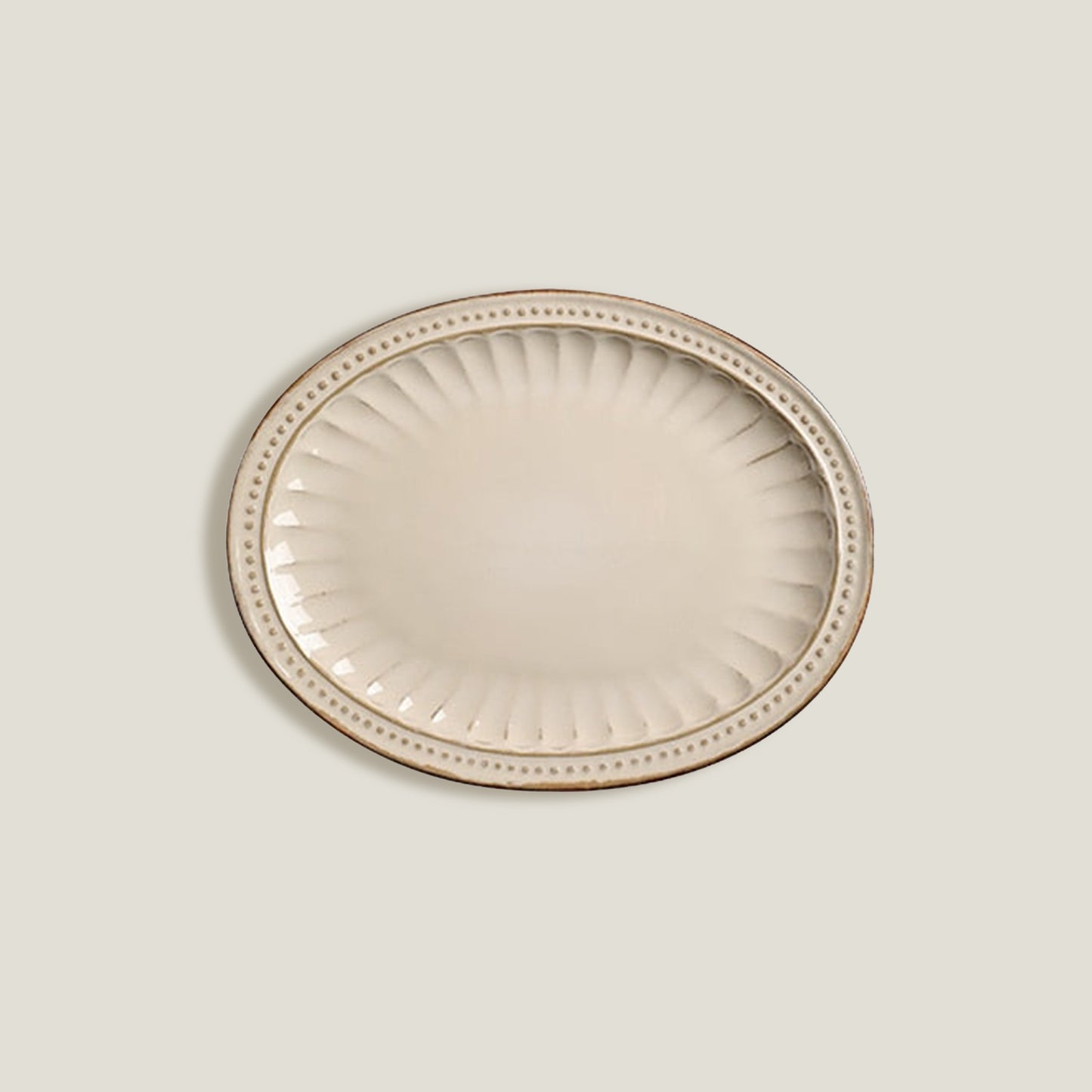 Cream Coffee Dinner Plates