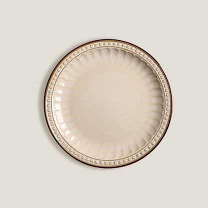 Cream Coffee Dinnerware Plates