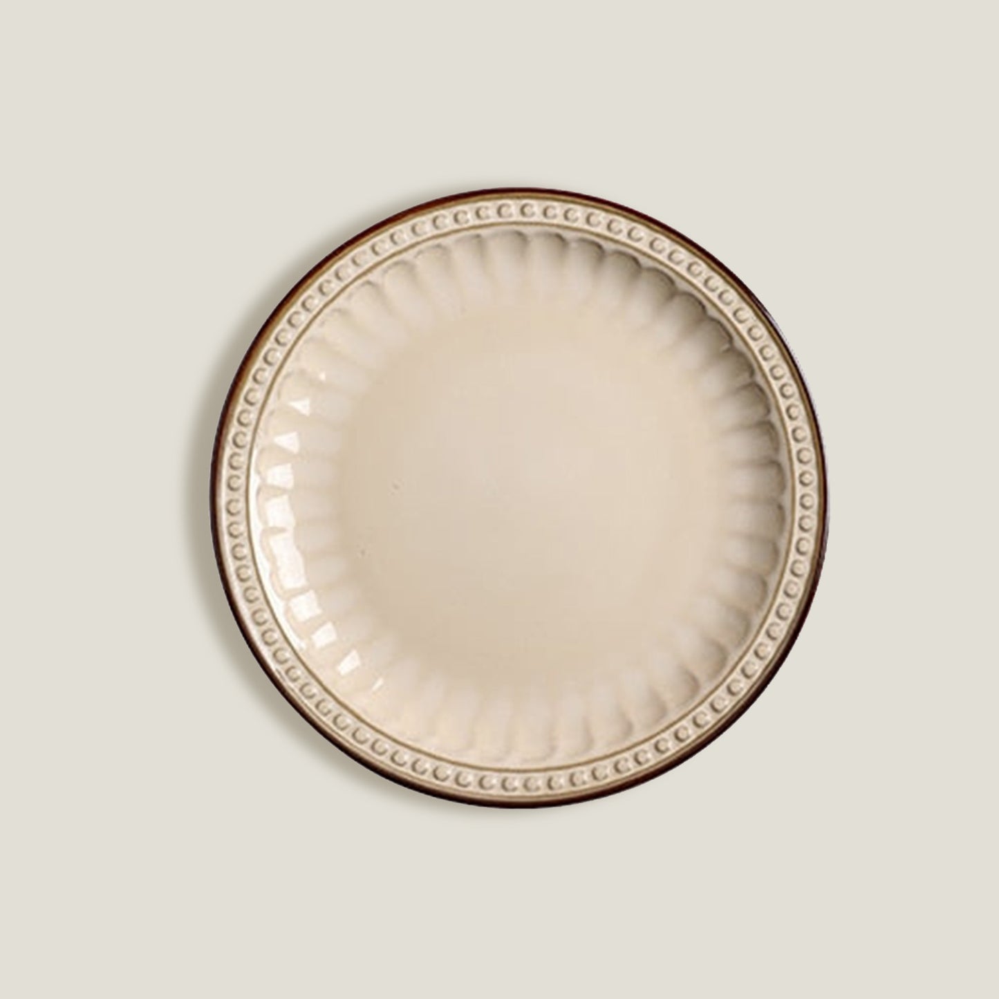 Cream Coffee Dinner Plates