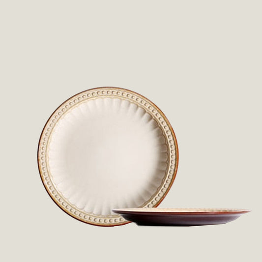 Cream Coffee Dinnerware Plates