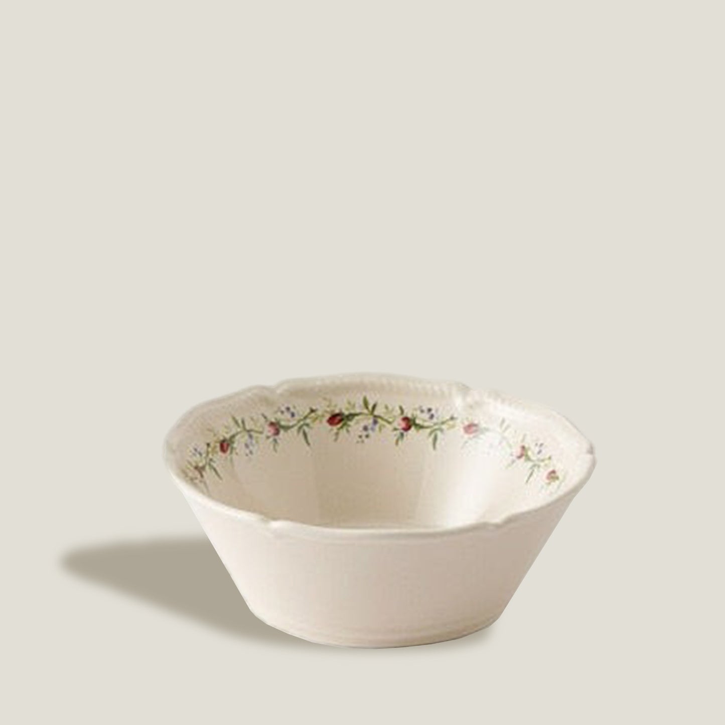 Cream Floral Pastoral Embossed Bowls