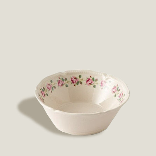 Cream Floral Pastoral Embossed Bowls