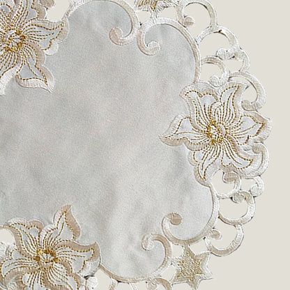 Cream Floral Embroidery Placemat