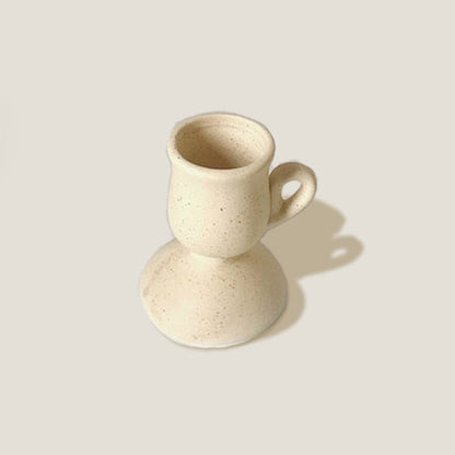 Cream Sand Ceramic Candle Holders