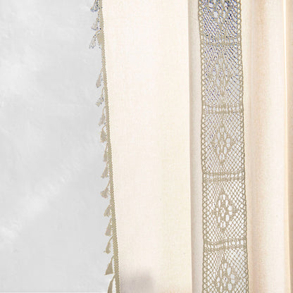 Beige Crochet Curtains