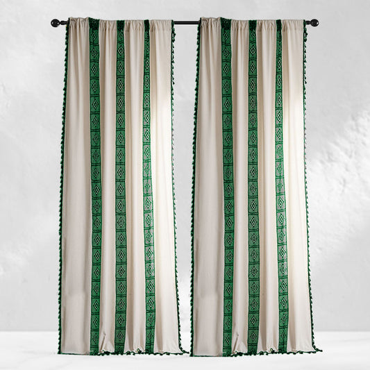 Green Crochet Curtains